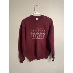 Vintage Jerzees Super Sweats Texas A&M Dad Pullover Sweatshirt Size M